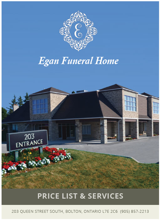 Egan Funeral Home Pricelist